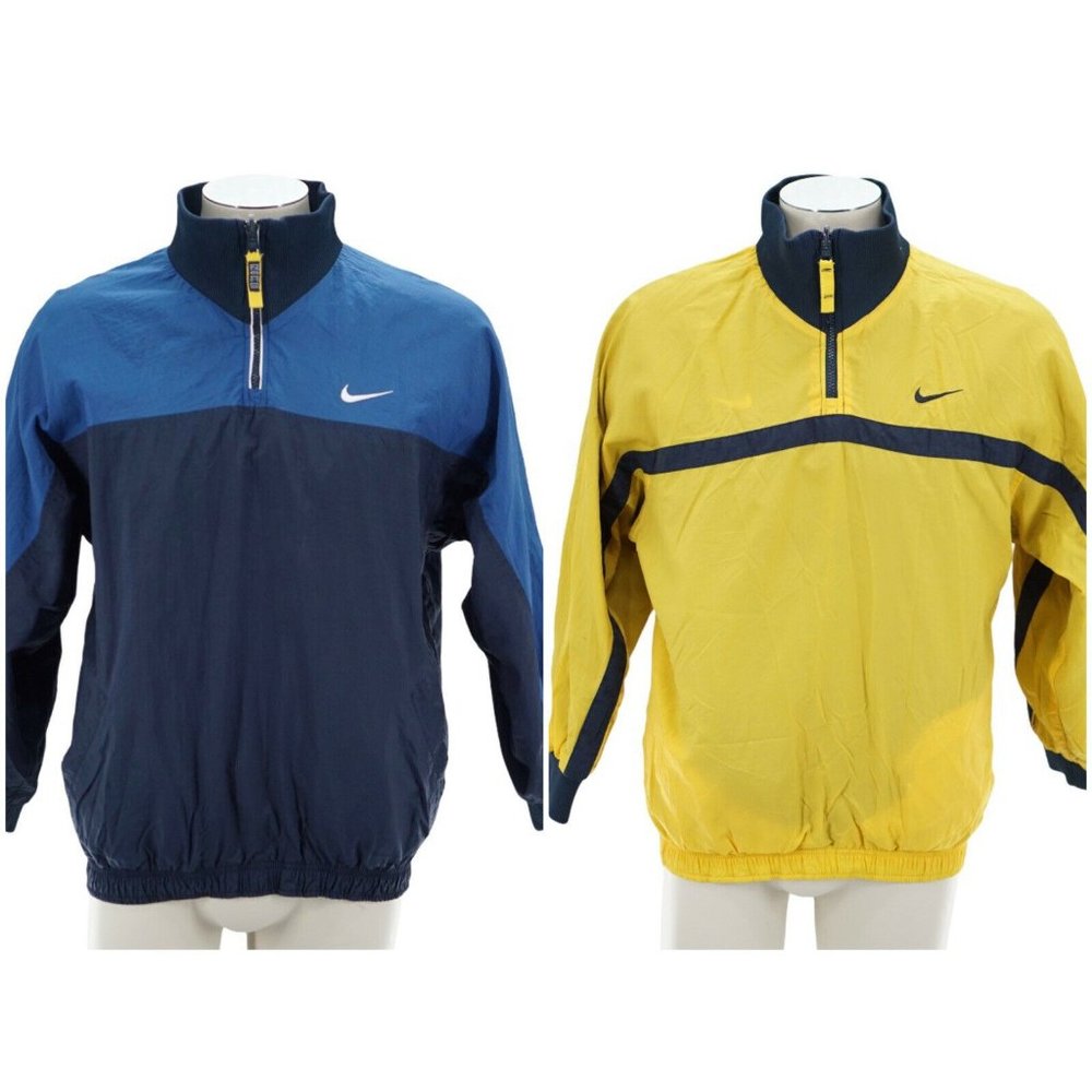Rare Vintage 90s Nike Reversible 1/2 Zip Jacket